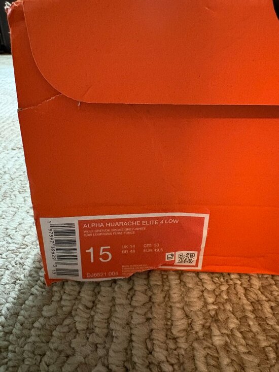 Nike Alpha Huarache Elite 4 Low Men\'s Size 15 Baseball Cleat Gray DJ6521-004 main image 6
